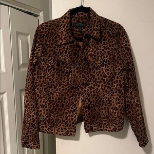 Ralph Lauren Leopard Print Jean Jacket